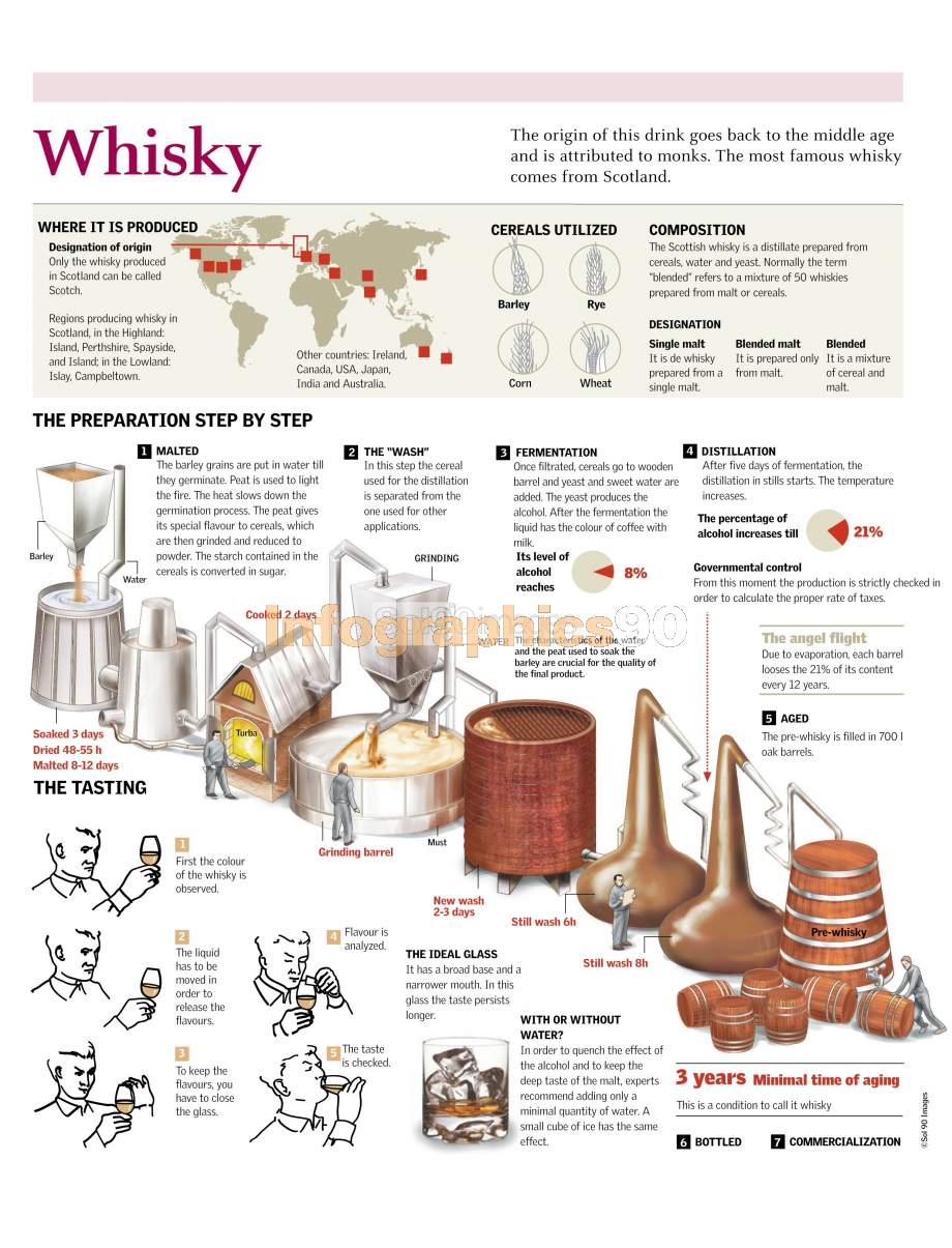 Domar Garantizar Letrista Infografía Whisky | Infographics90
